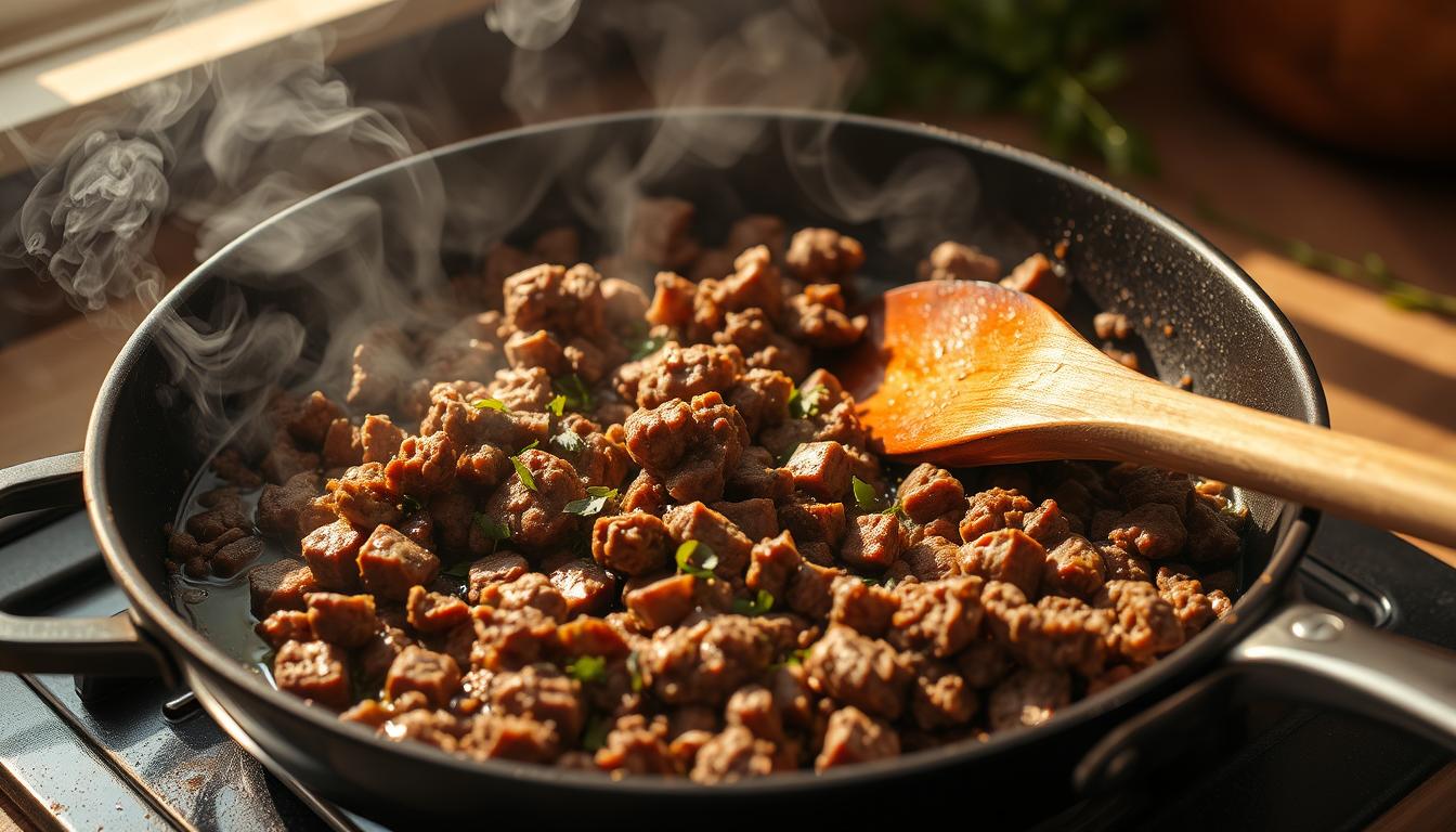 Do I have to brown ground beef before slow cooker?