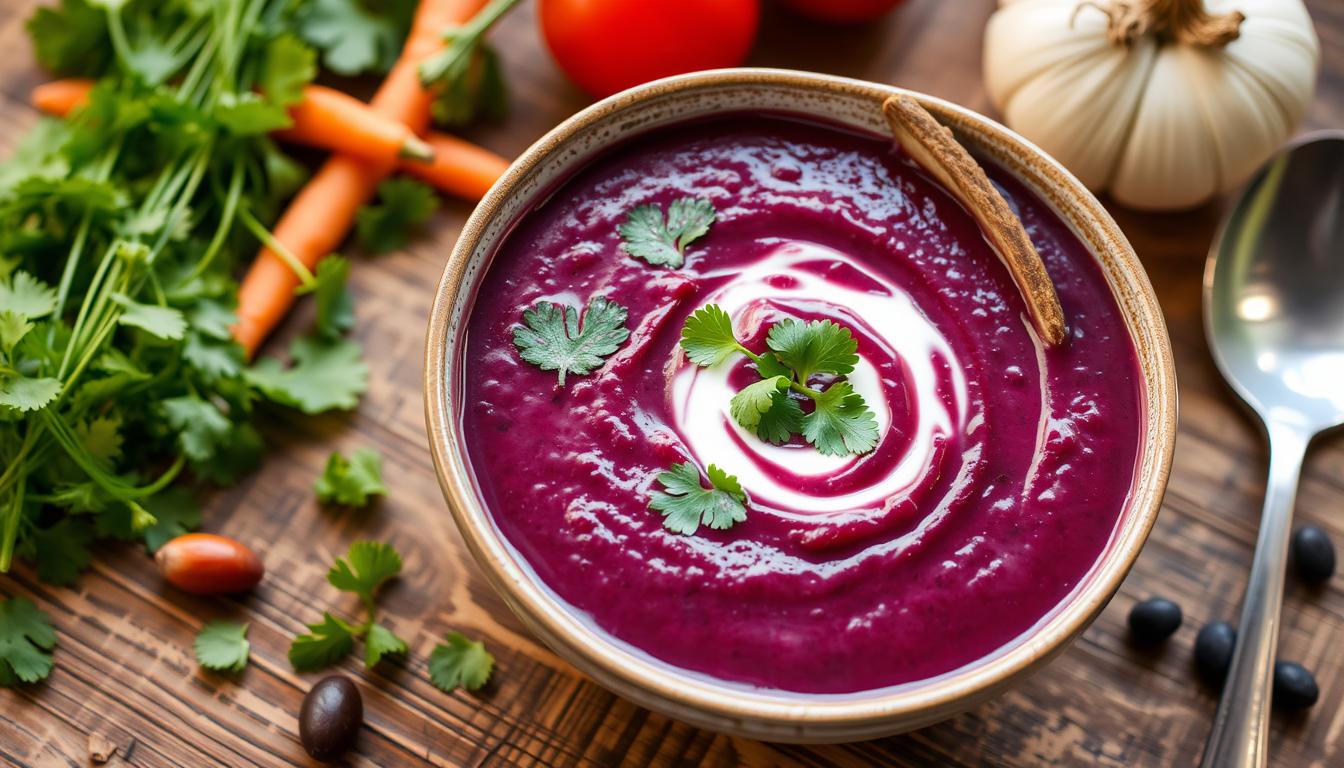 Purple Black Bean Soup